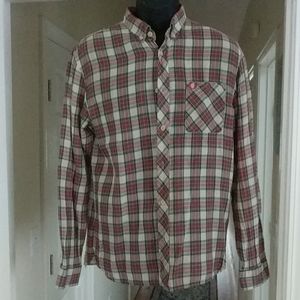 Fred Perry Men's Tartan Plaid Button Down Shirt